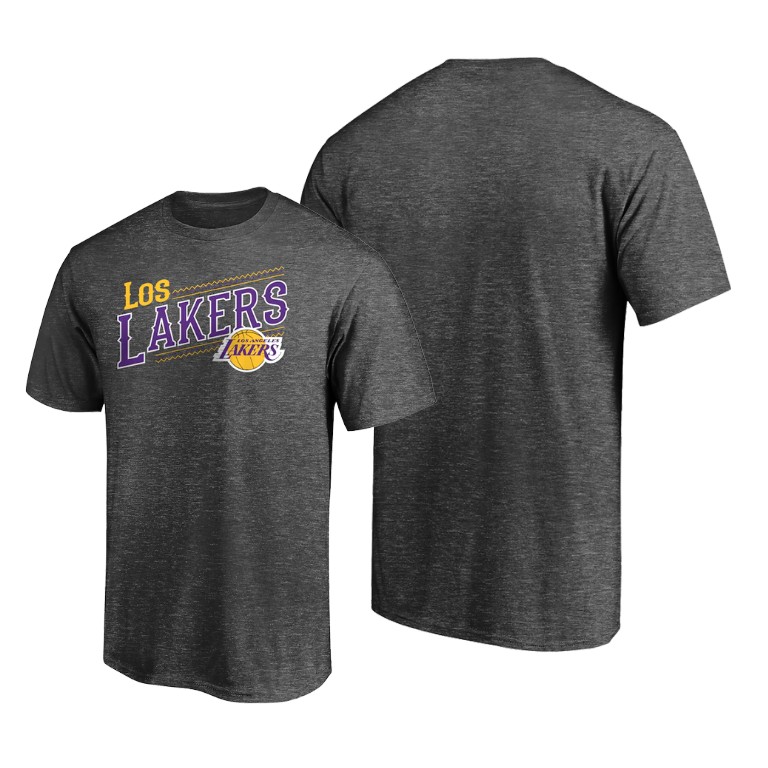 Men's Los Angeles Lakers NBA Core 2021 ene-Be-A Noche Latina Charcoal Basketball T-Shirt YIW8683NH